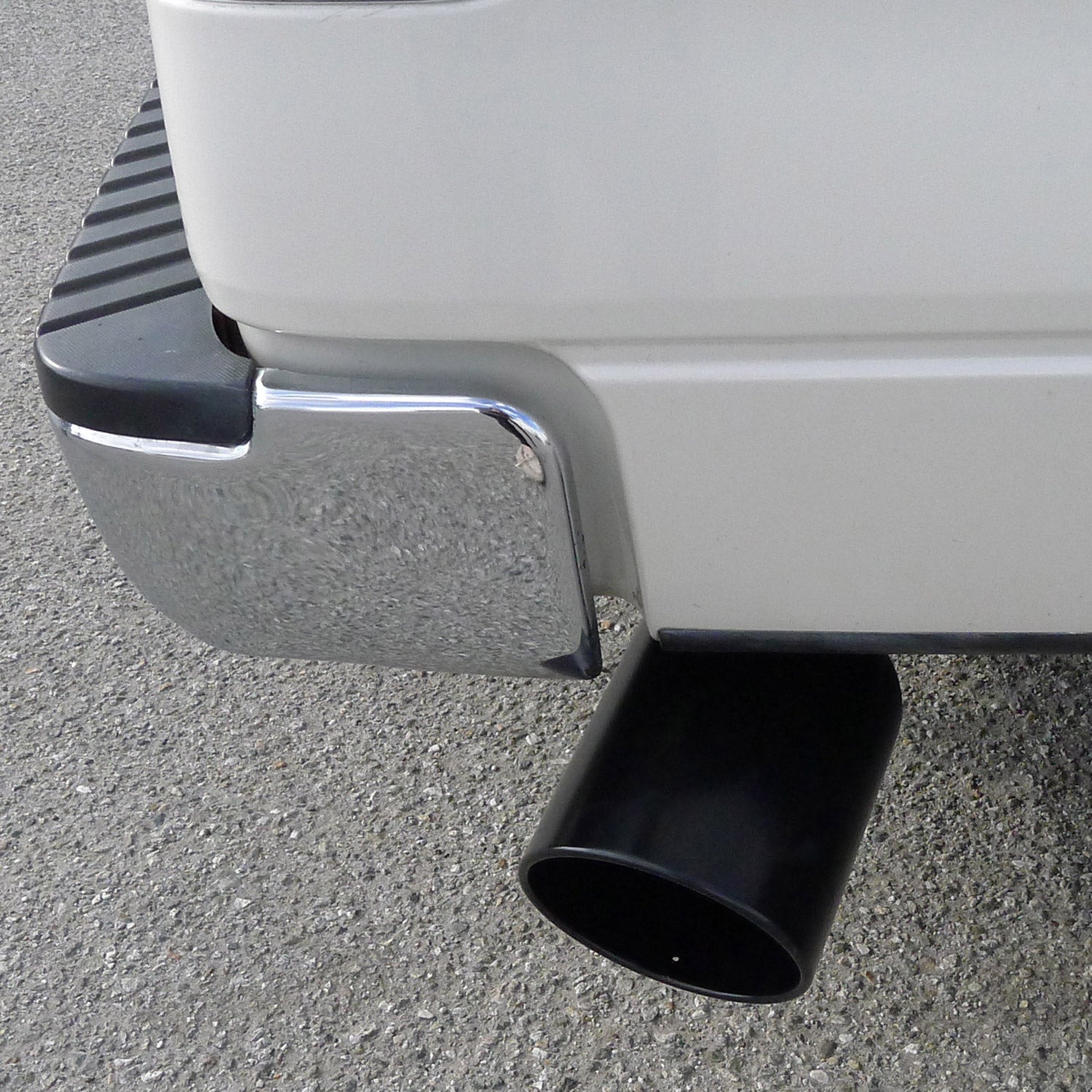 Universal 5" Inlet/8" Outlet Black Stainless Steel Bolt-On Angled Exhaust Tip