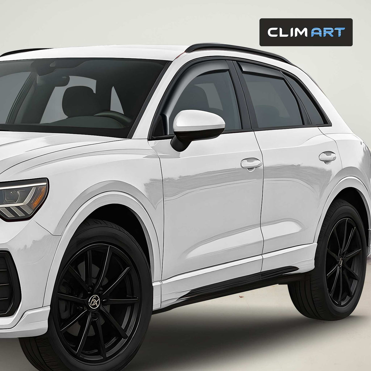 Clim Art Wind Deflectors for Audi Q3 2019-2026 In-channel Dark Smoke 4Pcs