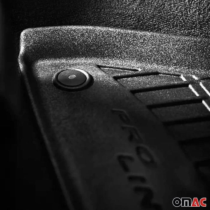 OMAC Premium Floor Mats for for Mercedes EQS V297 2022-2024 Black 3x TPE Rubber