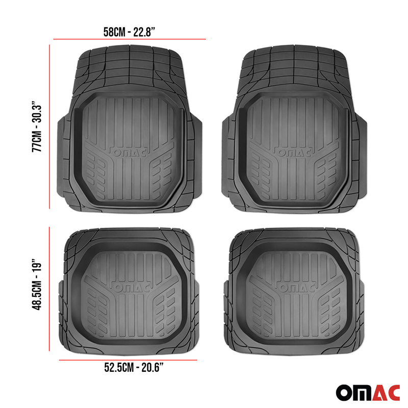 Mercedes E Class Semi-Custom fit Floor Mats Liner All Weather 3D Black Waterproof 4Pcs