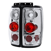 1997-2002 Ford Expedition Tail Lights Chrome Housing/Clear Lens