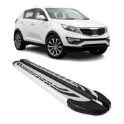 2011-2016 Kia Sportage Running Boards Side Steps Silver