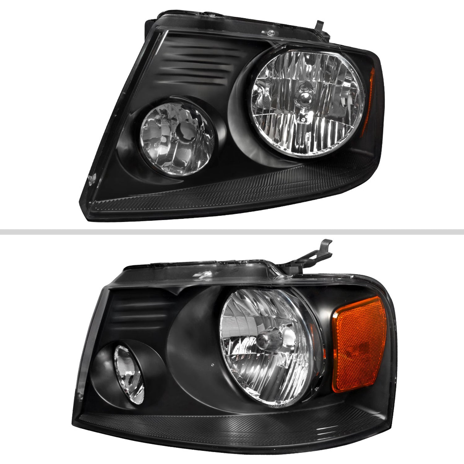 2004-2008 Ford F-150/ 2006-2008 Lincoln Mark LT Factory Headlights Matt Black
