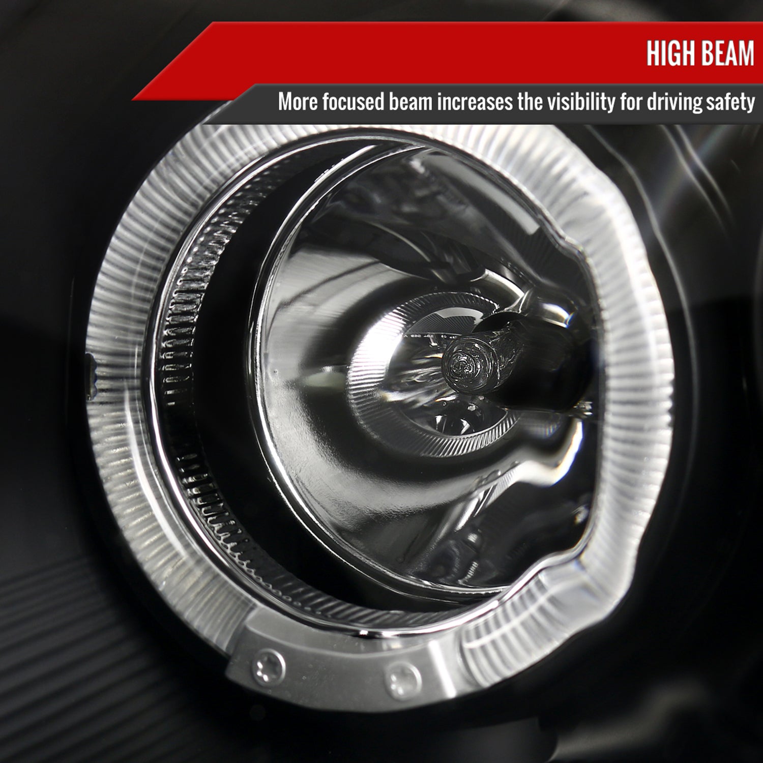 2003-2007 Infiniti G35 Coupe Dual Halo Projector Headlights Matte Black/Clear