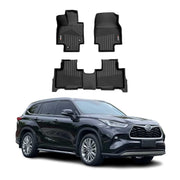 2020-2025 Toyota Highlander Premium Floor Mats Liners First and Second Row Set