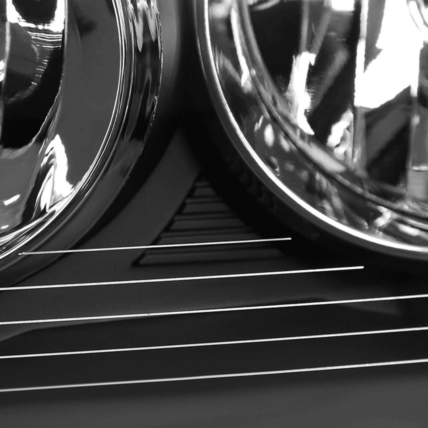 2006-2010 Dodge Charger Factory Headlights w/Corner Lights Matt Black/Clear