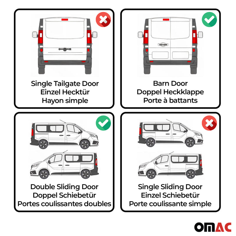 Side Window Curtain Sunshade Sliding Door 2x Tailgate 1x for VW Eurovan 92-03