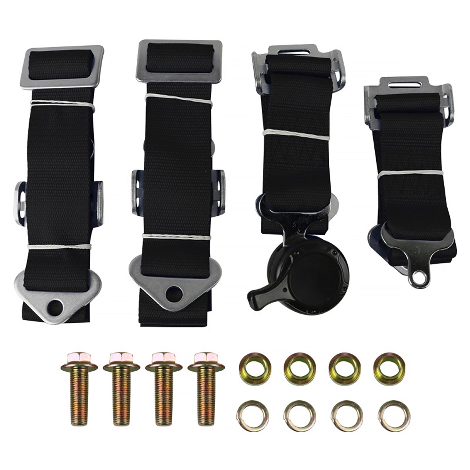 Universal Black 4 Point Quick Release Camlock Racing Seat Belt Safety Harness