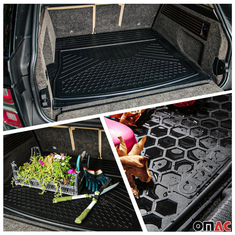 Waterproof Rubber 3D Molded Floor Mats & Cargo Liner Protection Black Duty SET - OMAC USA