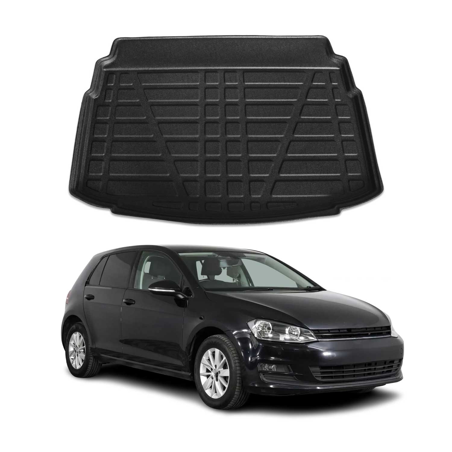 2015-2021 VW Golf Mk7 Cargo Liner Trunk Mat All Weather Lower Black