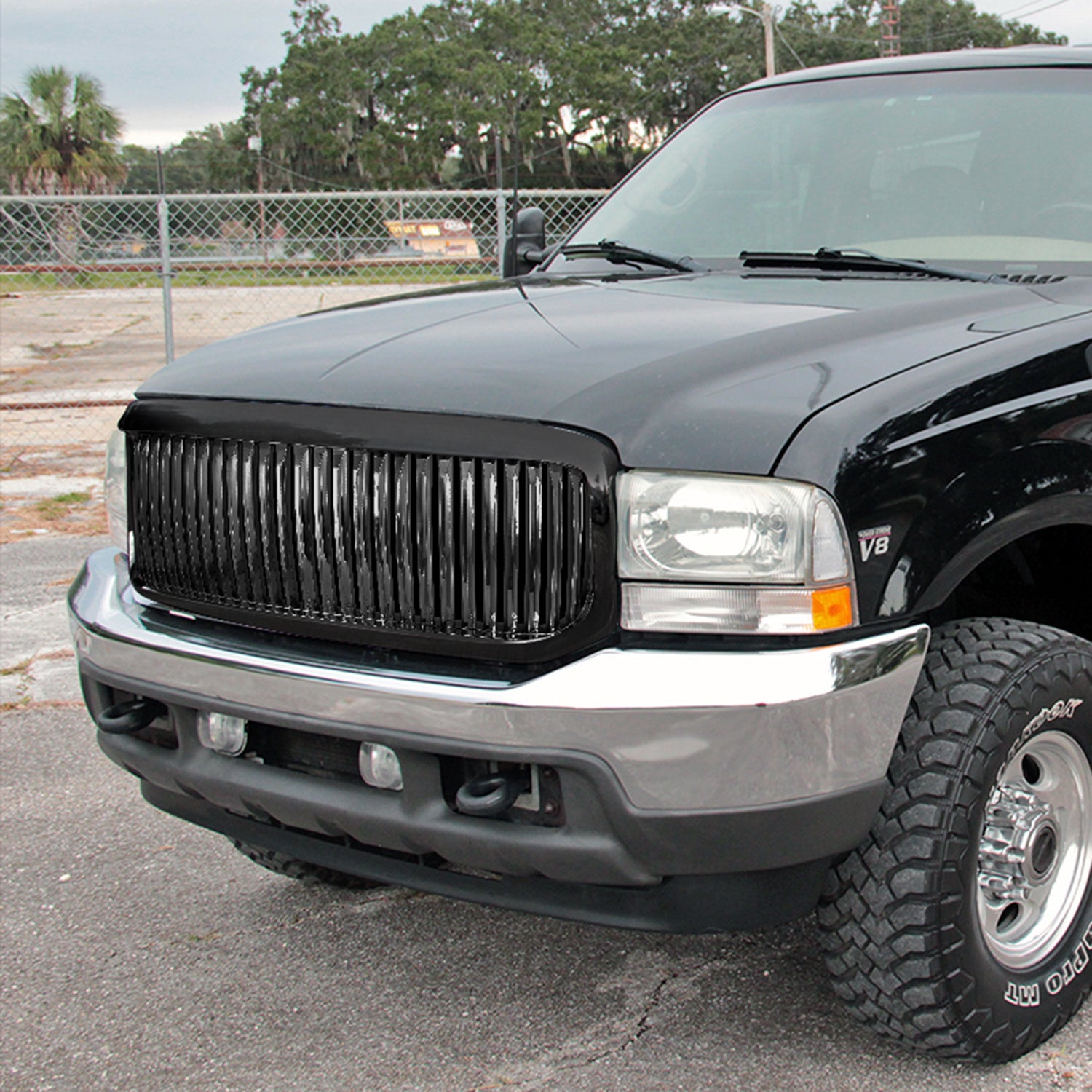 1999-2004 F-250/F-350/Excursion Black ABS Vertical Grille