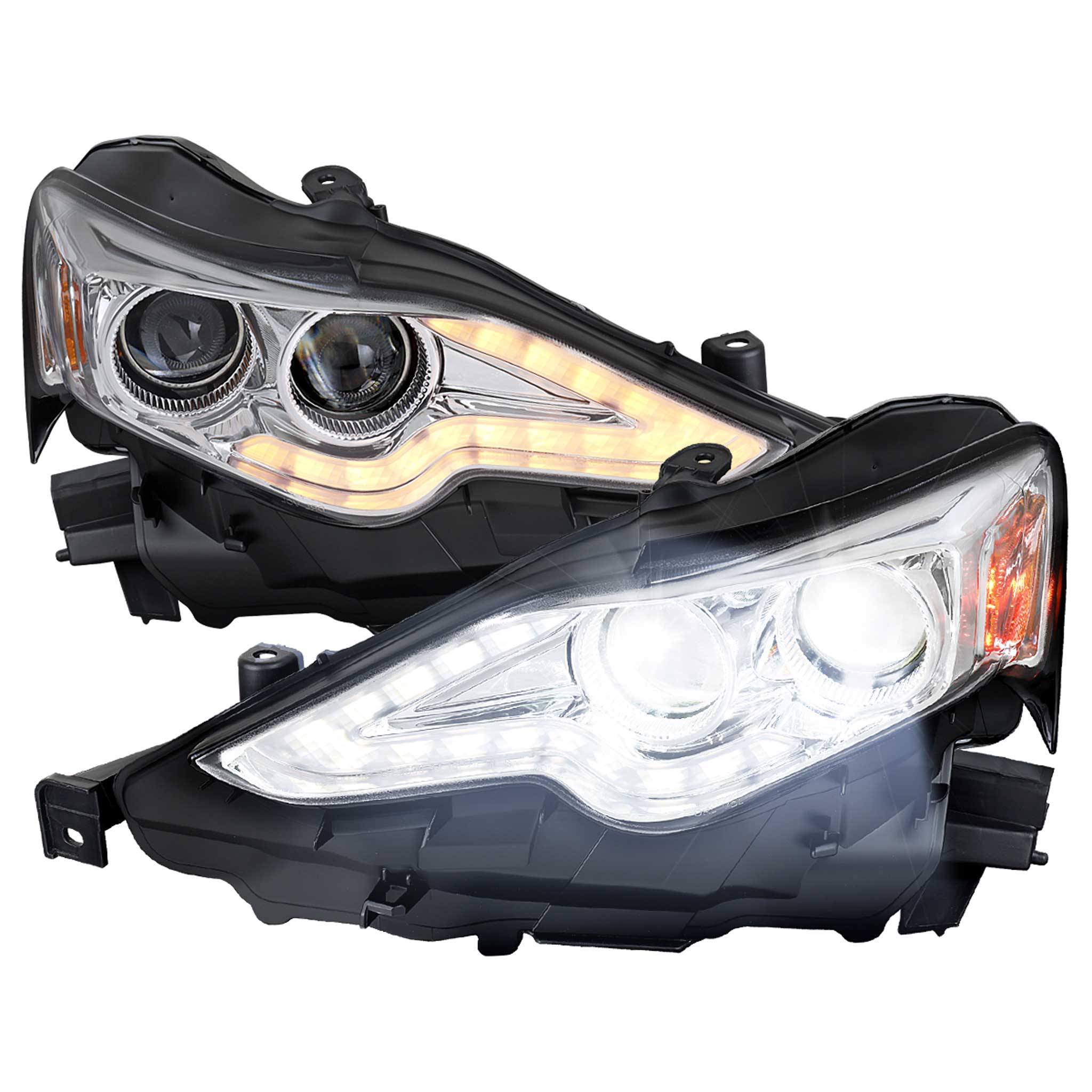 For Lexus IS250 IS350 2014-2016 Full LED Project healight Chrome Housing Clear lens