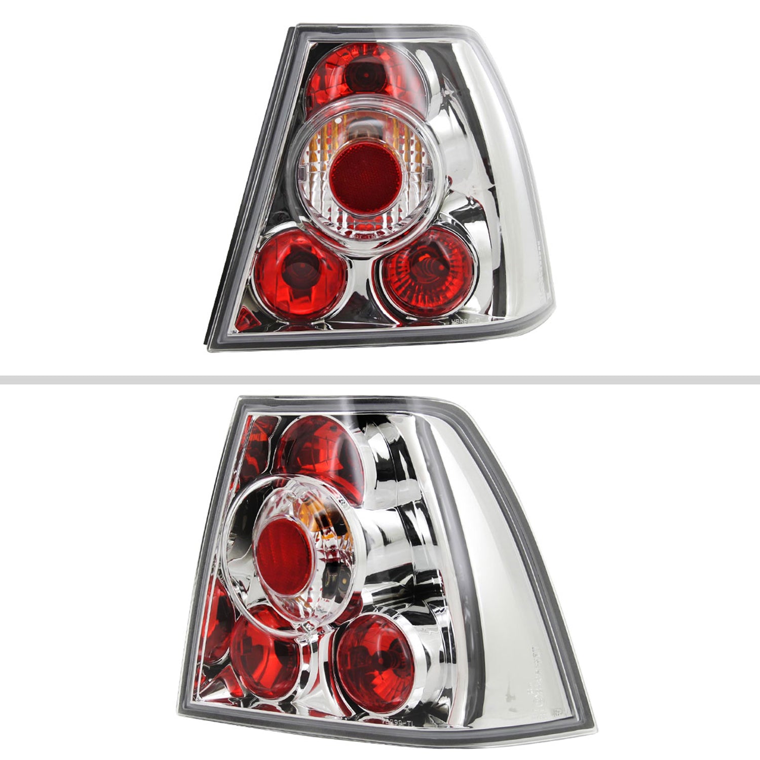 1999-2005 VW Jetta/Bora Mk4 Sedan Tail Lights Chrome/Clear Lens