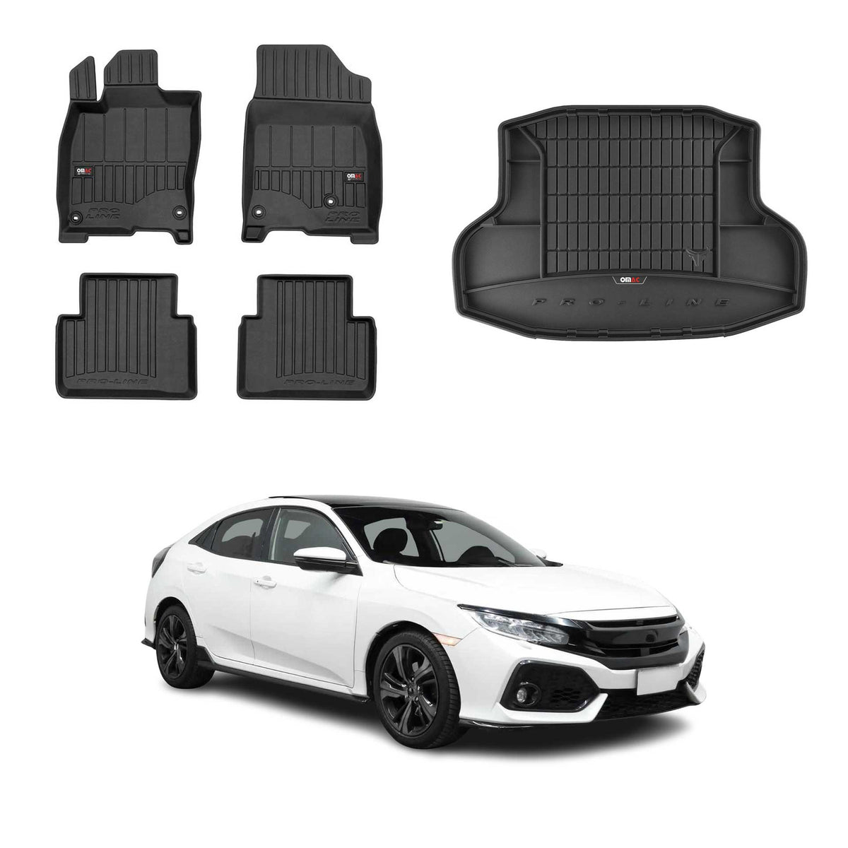 OMAC Floor Mats & Cargo Liners for Honda Civic 2016-2021 Sedan