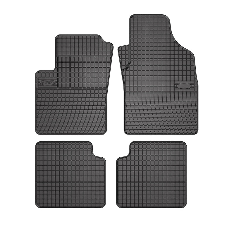 2009-2019 Fiat 500 500C Floor Mats Liners Full Set All Weather Rubber Black