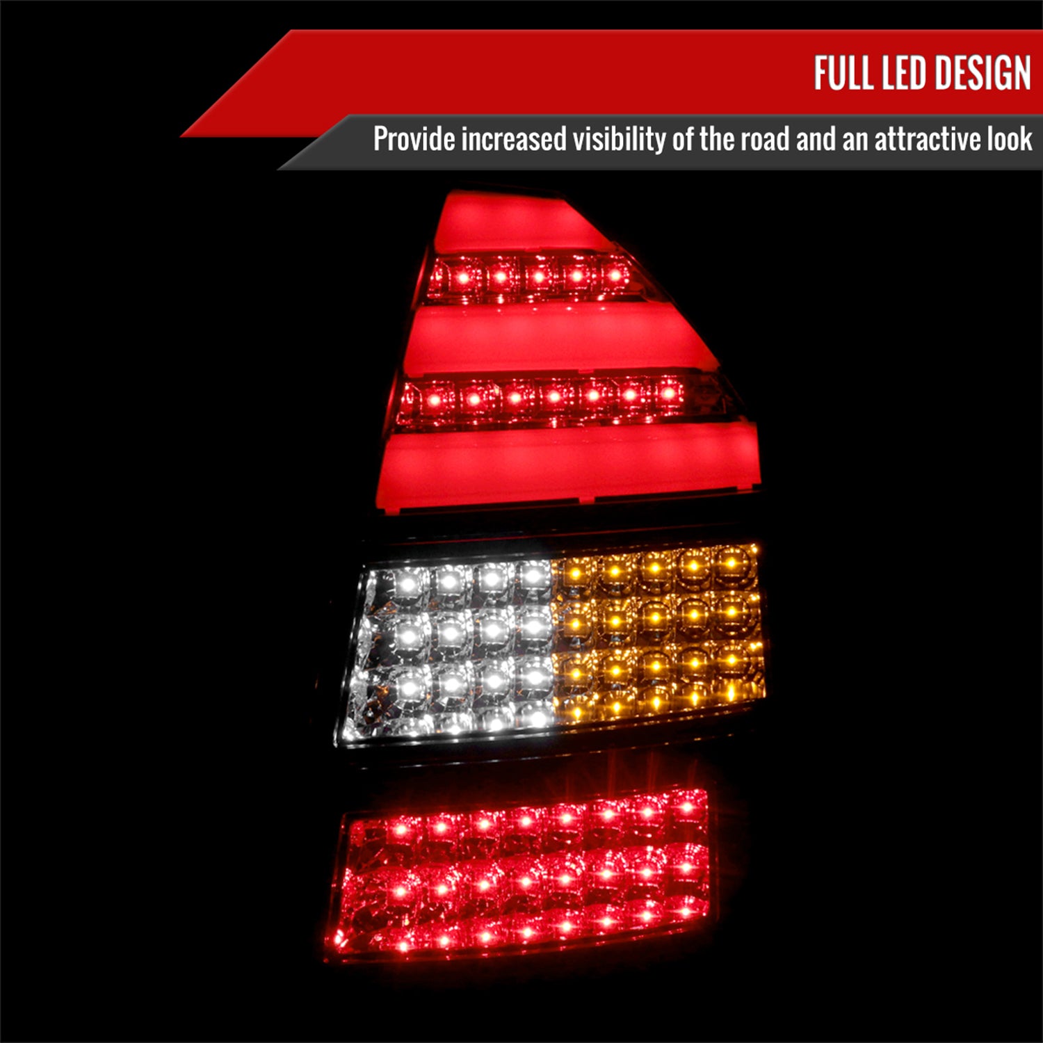 2005-2007 Chrysler 300C LED Tail Lights Matte Black Housing/Clear Lens