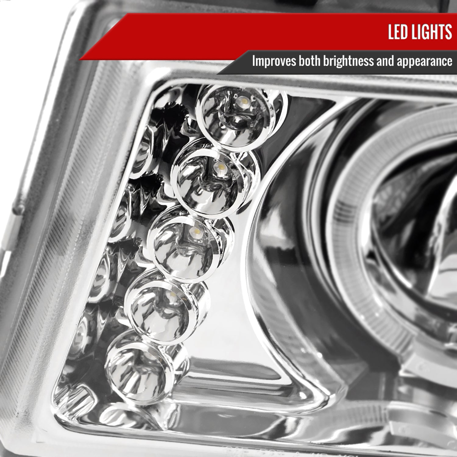 2004-2012 Chevy Colorado/ GMC Canyon Dual Halo Projector Headlights Chrome