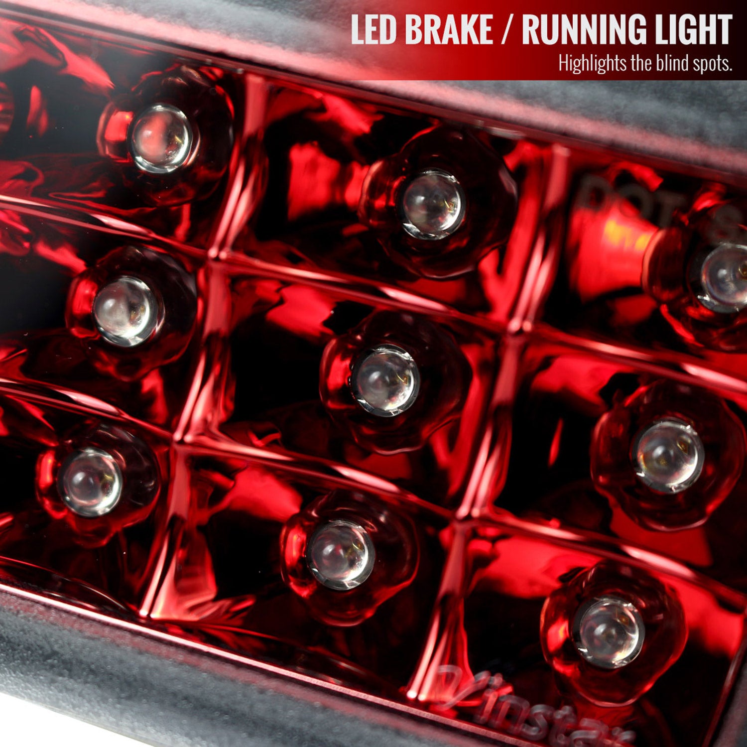 2011-2018 Subaru Impreza WRX/STI/XV Crosstrek LED 3rd Brake Light Chrome/Red