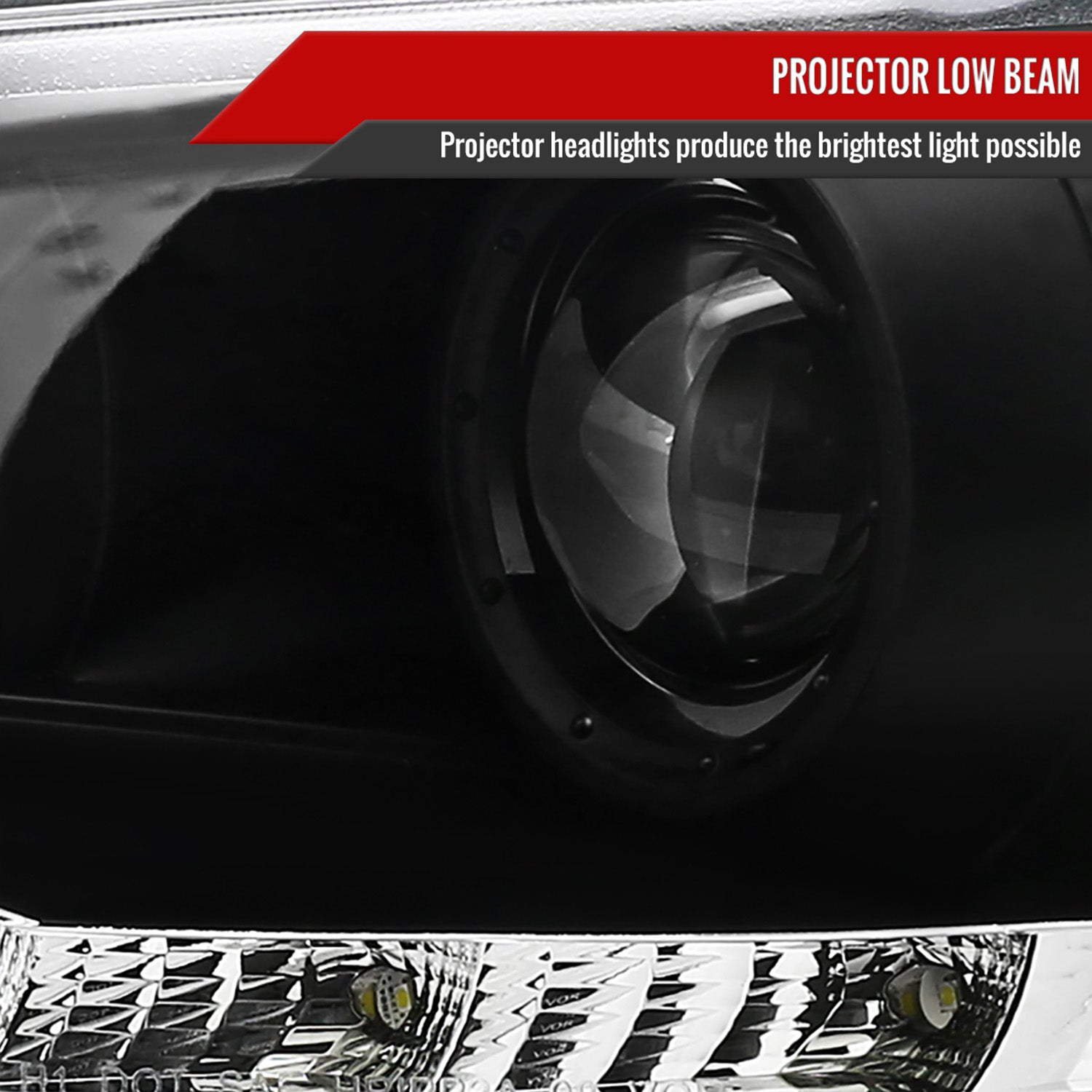 2008-2015 Mitsubishi Lancer EVO Projector Headlights SMD LED Light Strip Black