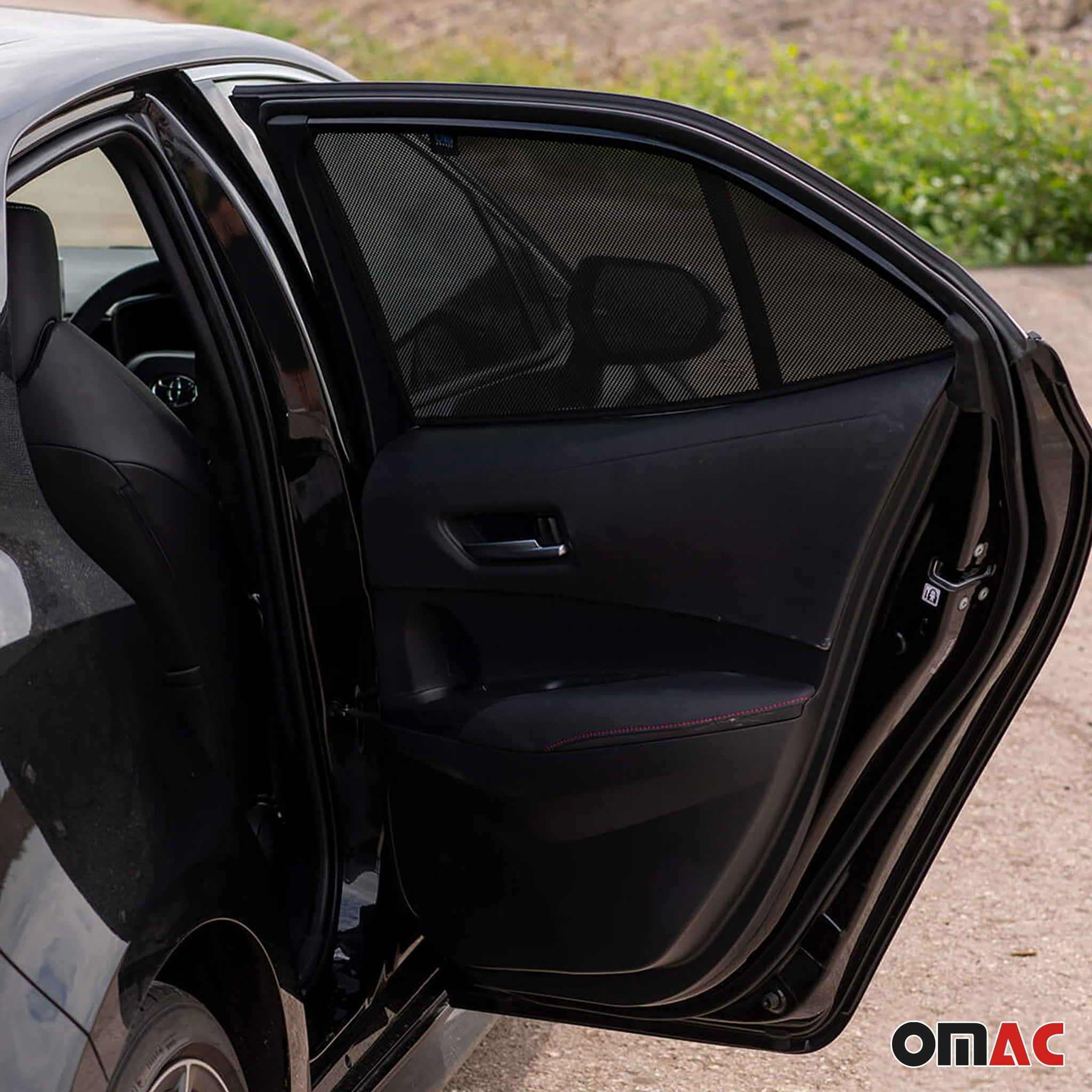 2019-2025 Toyota Corolla Hatchback Side Rear Window Curtain Mesh Black 2Pcs