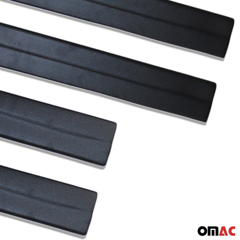 2014-2016 Nissan Rogue Door Sill Scuff Plate Scratch Protector Black 4Pcs ABS