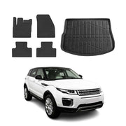 2012-2019 Land Rover Range Rover Evoque Floor Mats & Cargo Liner Full Set All Weather Black