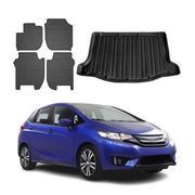 2015-2020 Honda Fit 3.gen Floor Mats & Cargo Liner Full Set All Weather Black