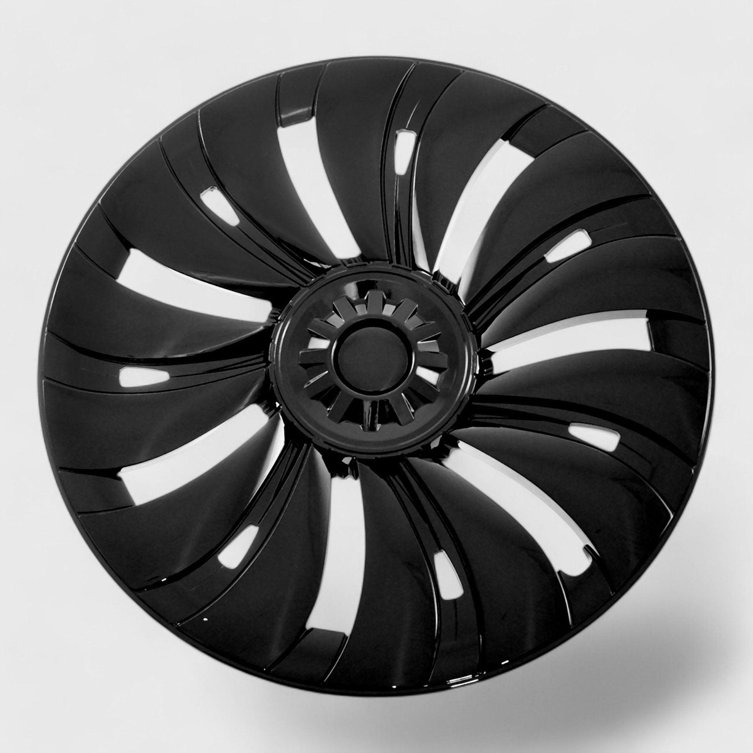 2020-2024 Tesla Y Wheel Cover Hubcaps Gloss Black 4Pcs ABS Plastic