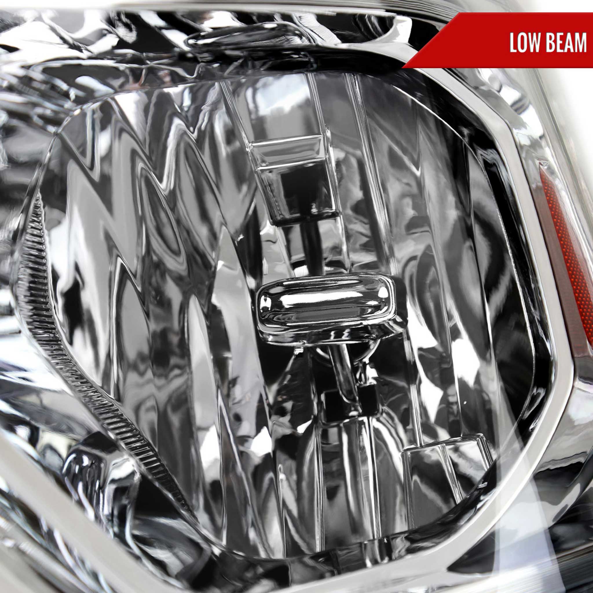 For Dodge RAM 1500 2019-2024 Factory Style Crystal Headlight  Driver Side Only Chrome Housing Clear Lens