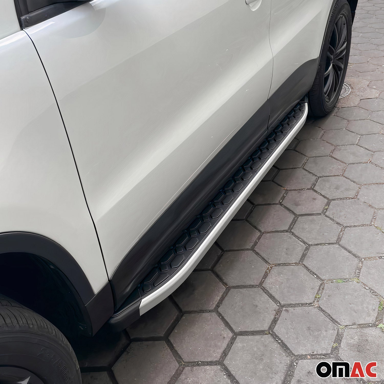 Side Step Running Board for Volkswagen Tiguan 2018-2024 Steel Gray Black 2x