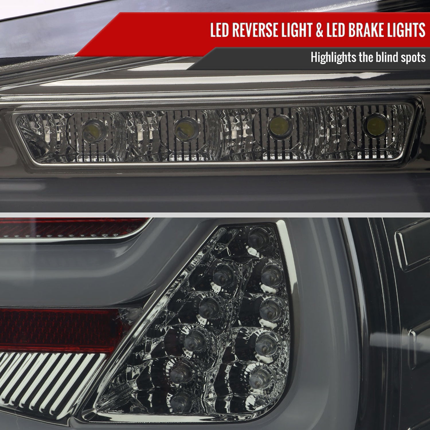 2009-2011 BMW E90 3-Series 4Dr Sedan Red LED Tail Light Chrome/Smoke Lens