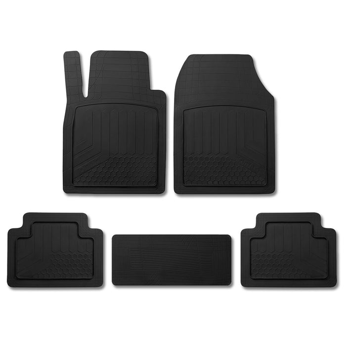 Trimmable Floor Mats Liner Waterproof for Ford Escape 2008-2016 Rubber Black 5x
