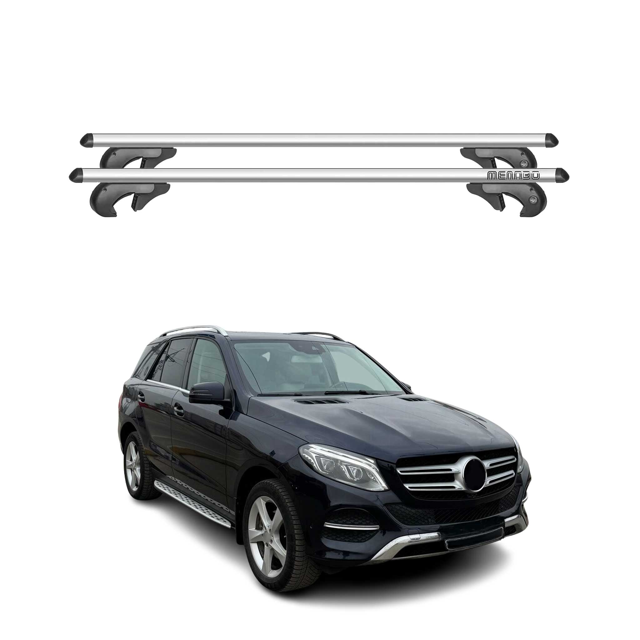 2016-2019 Mercedes GLE Class W166 Roof Rack Cross Bars Silver