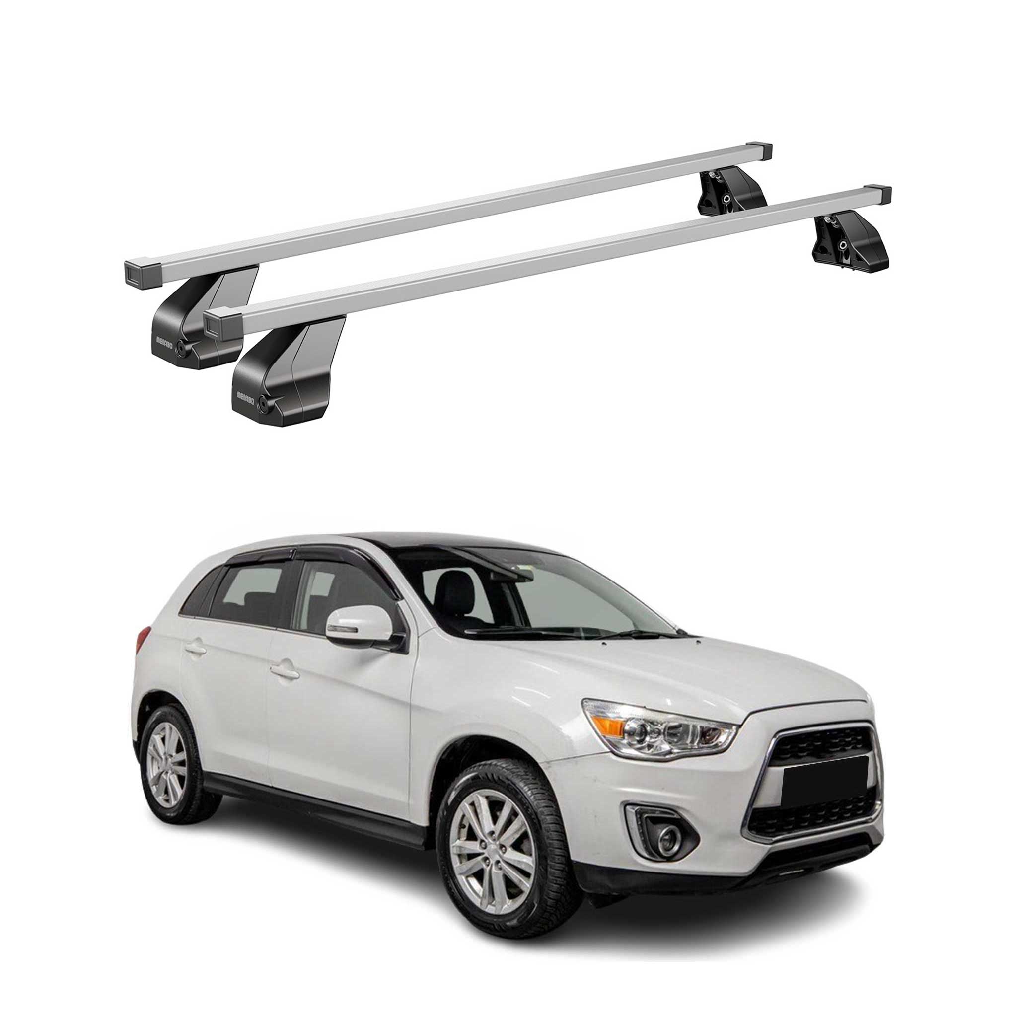 2013-2015 Mitsubishi Outlander Sport Roof Rack Cross Bars Silver