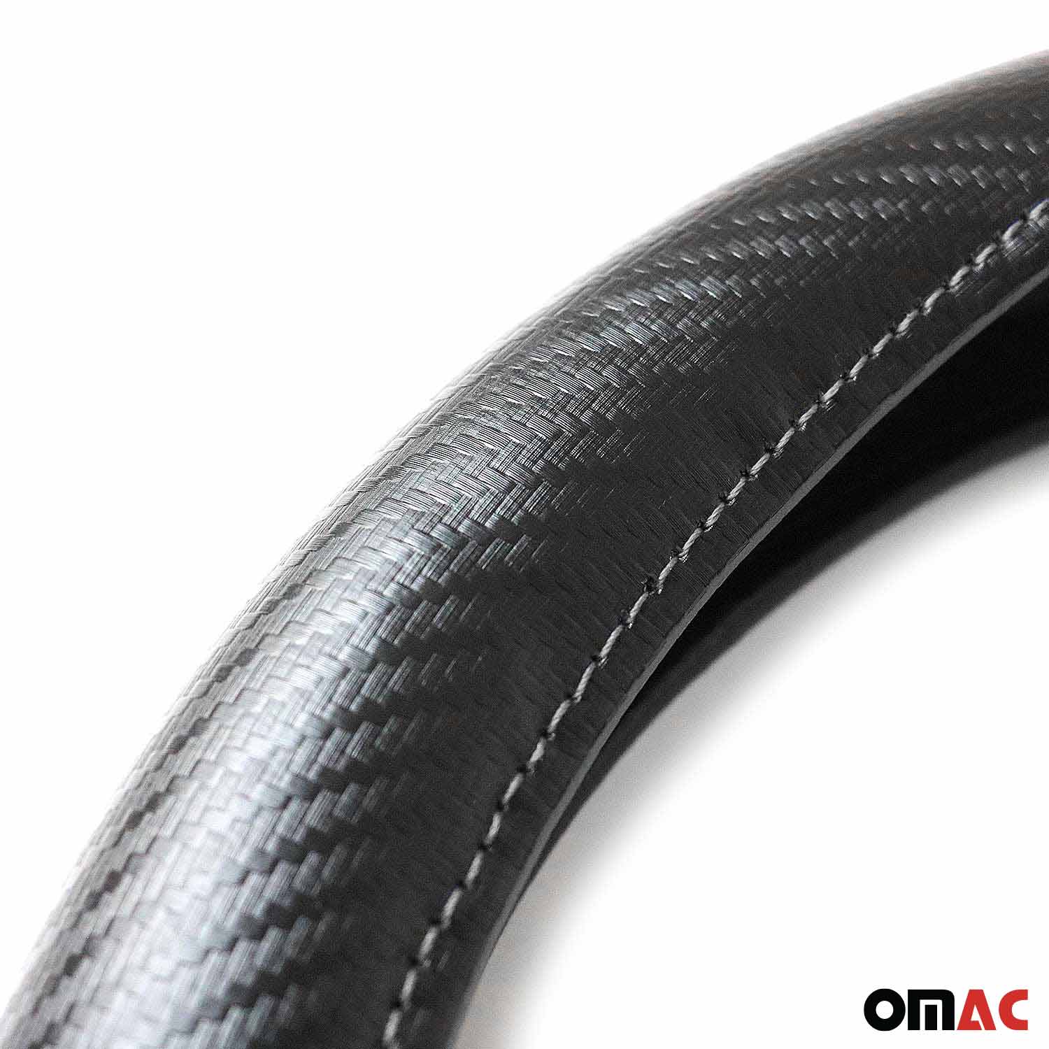 14.5-15.5’’ Steering Wheel Cover Blue Stripe Leather Anti-slip Breathable