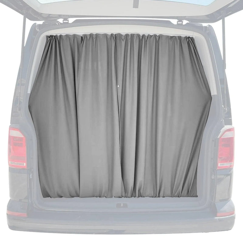 Ford Transit Trunk Tailgate Curtain Gray 2 Privacy Curtains