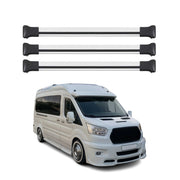 2015-2025 Ford Transit Roof Rack Cross Bars 3Pcs Silver