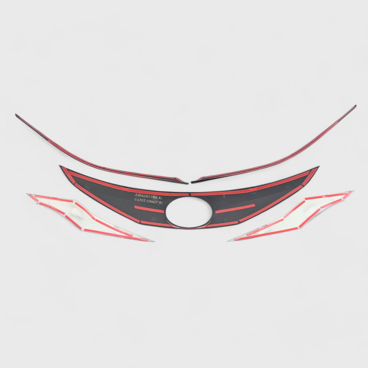 2022-2025 Toyota Sienna Grille Overlay Gloss Black 4Pcs ABS Plastic