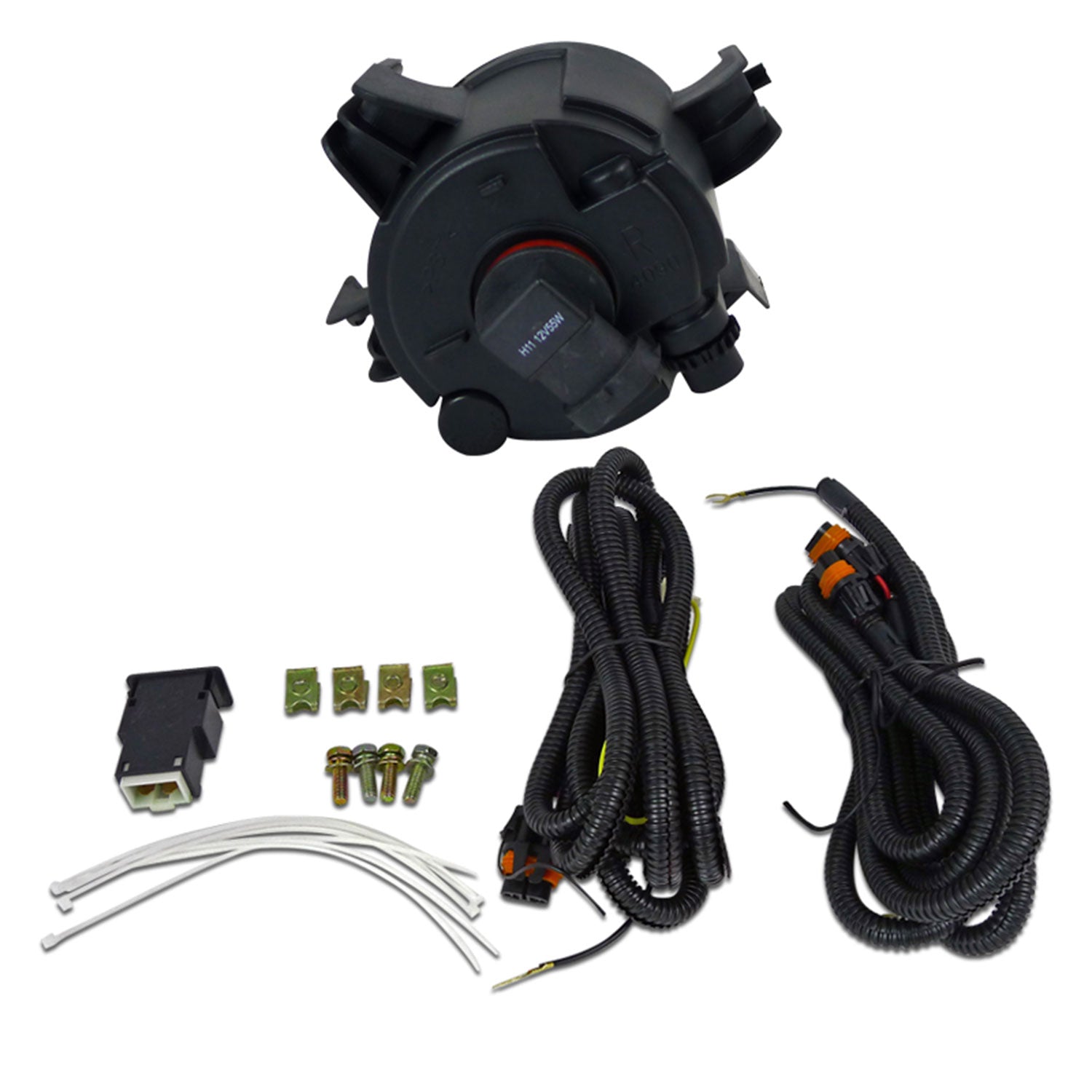 2004-2006 Nissan Quest/Altima H11 Fog Lights Kit Chrome Housing/Clear Lens