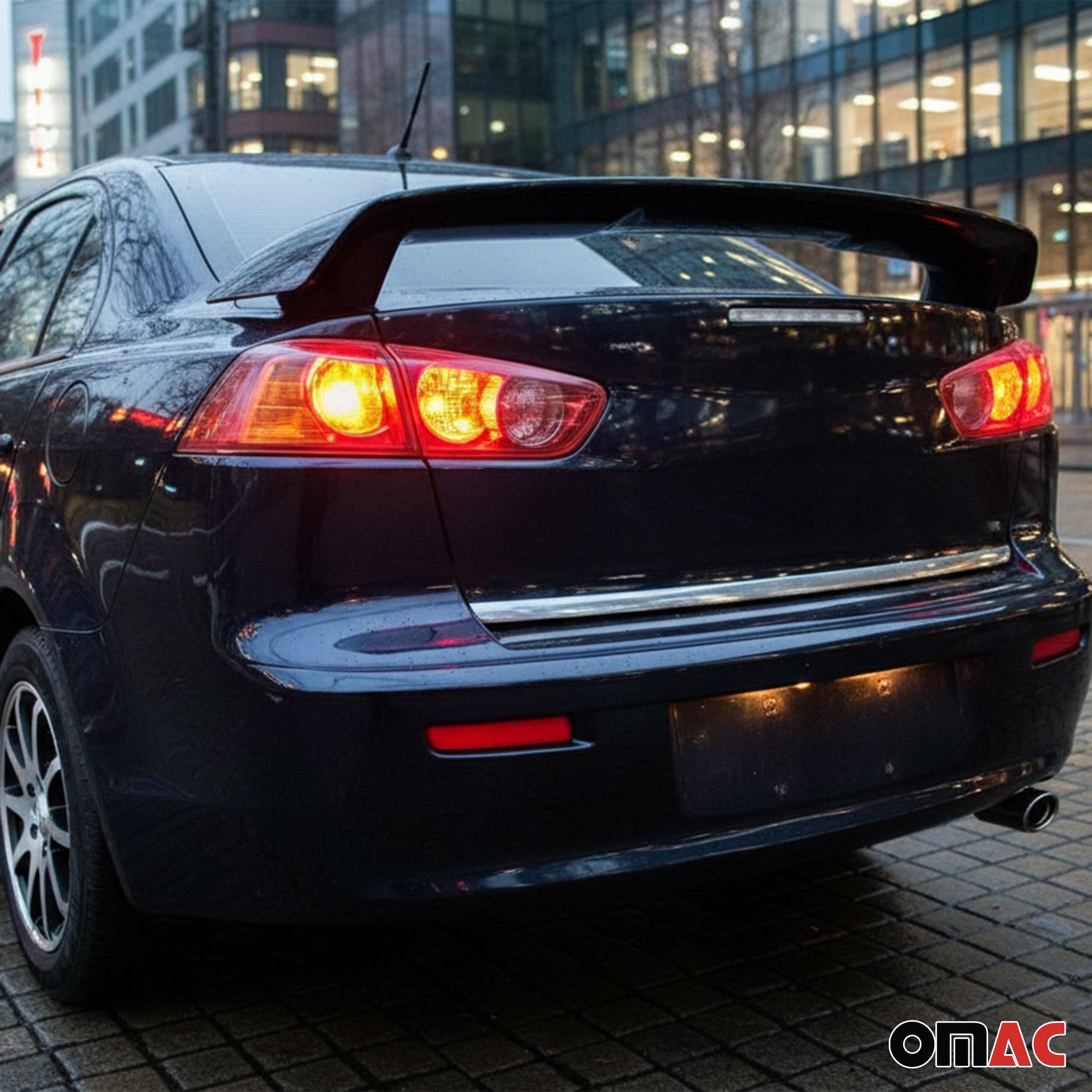 2008-2017 Mitsubishi Lancer Rear Trunk Molding Trim Stainless Steel Silver
