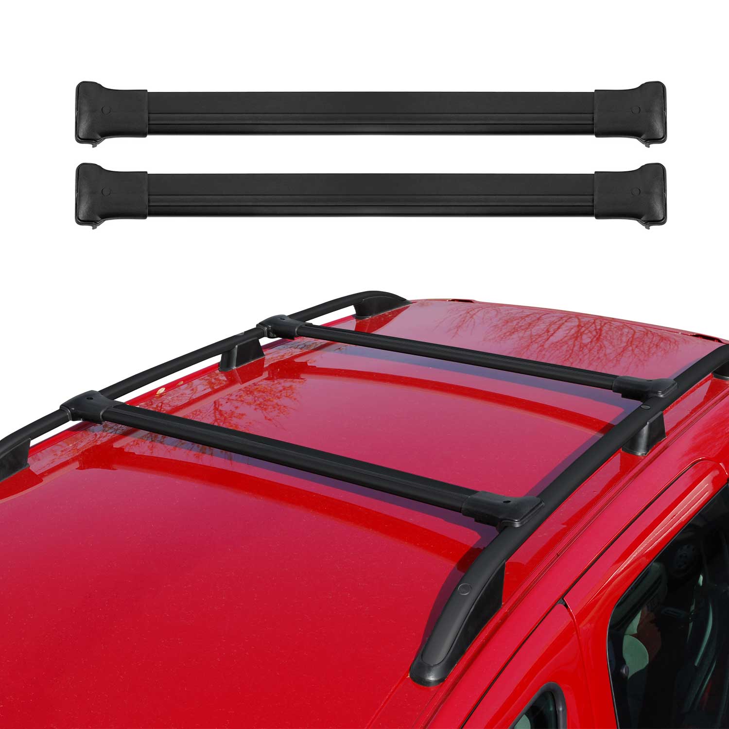 2011-2024 Mitsubishi Outlander Sport Roof Rack Cross Bars Black