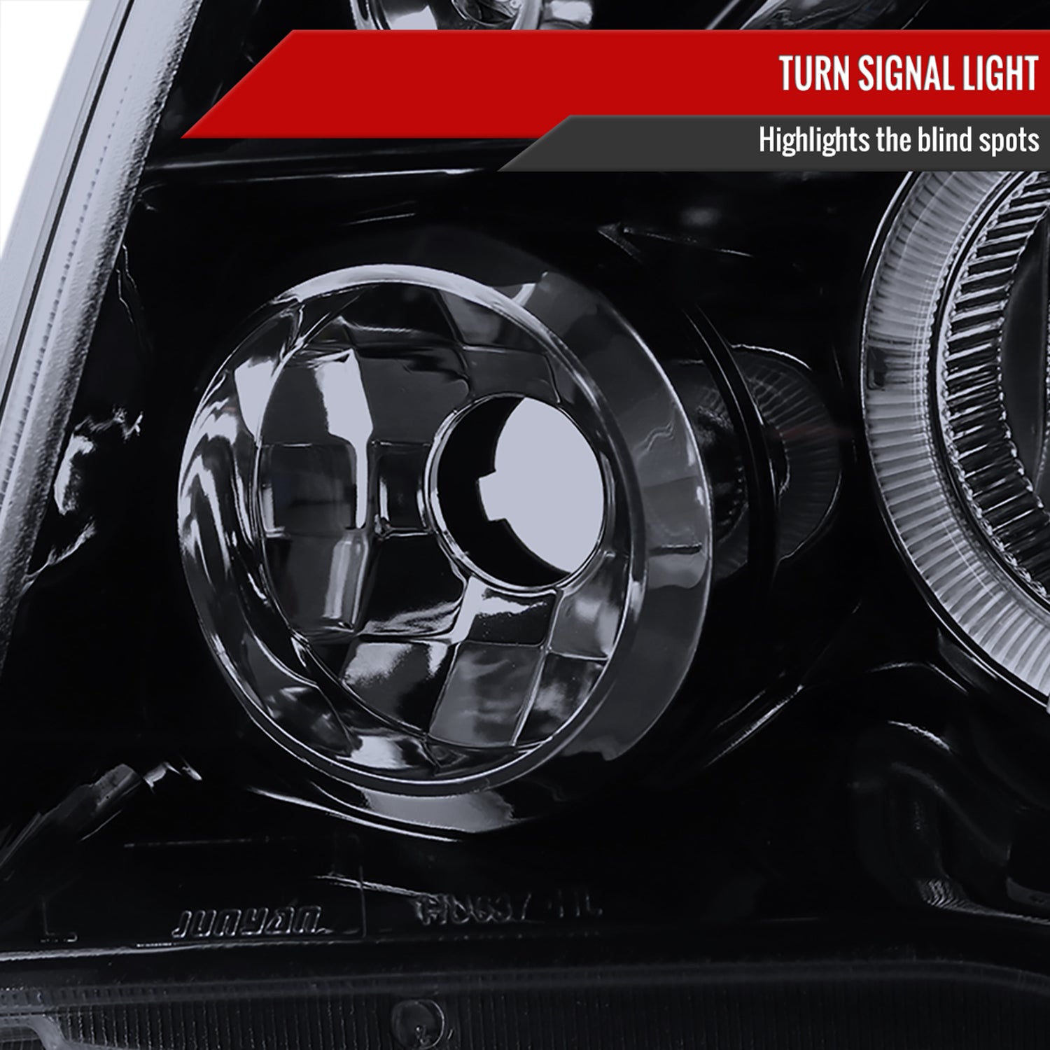 2005-2011 Toyota Tacoma Dual Halo Projector Headlights Glossy Black/Smoke Lens