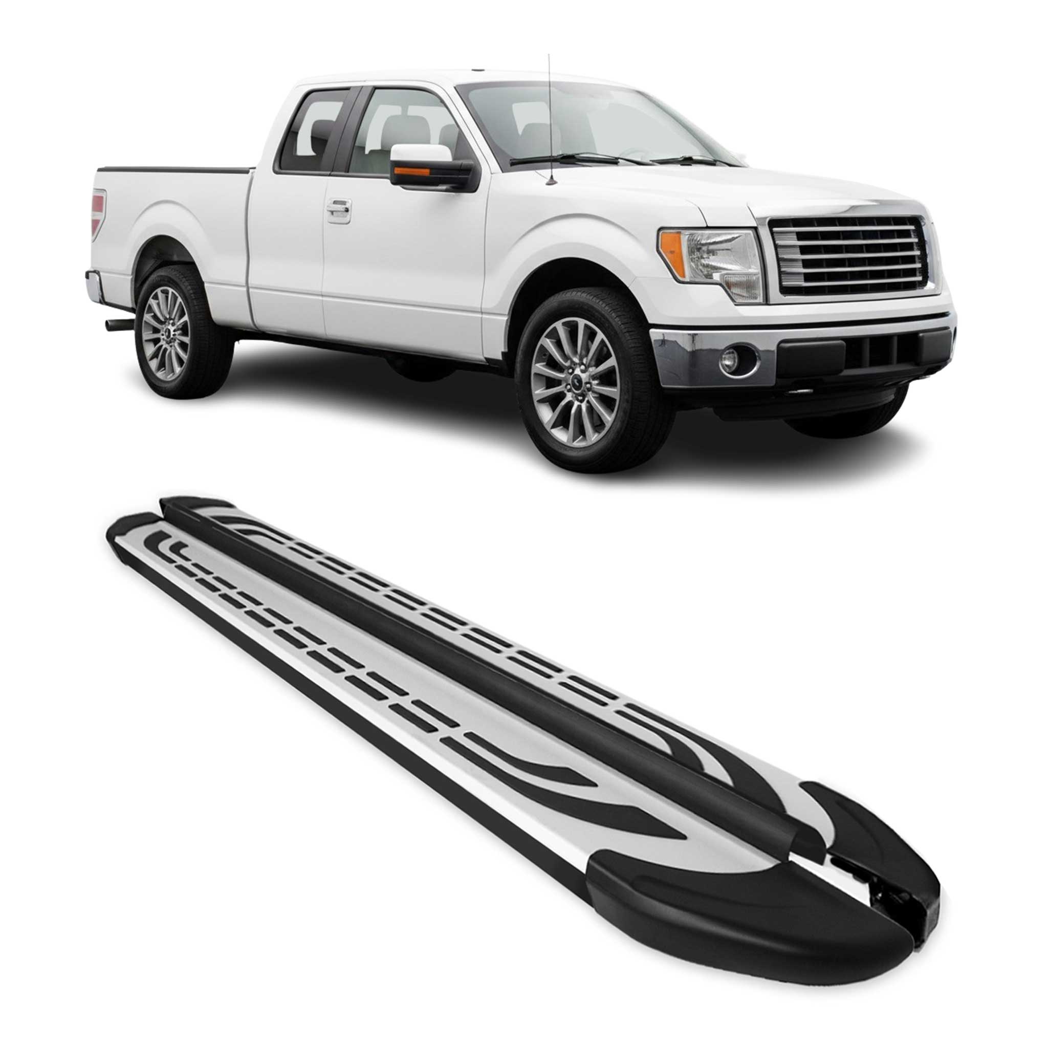 2009-2014 Ford F-150 Supercrew Cab Nerf Bars Side Steps Running Boards