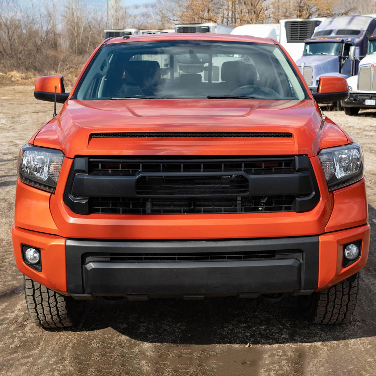 2014-2021 Toyota Tundra Factory Crystal Headlights Amber Reflectors Matt Black