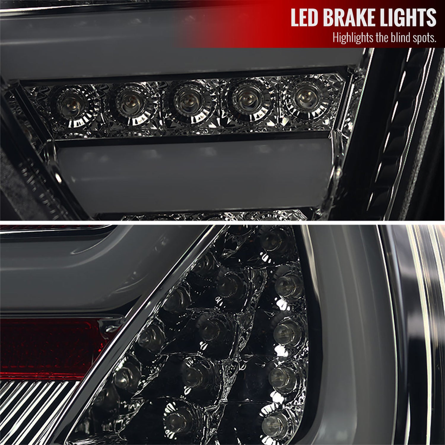 2006-2008 BMW E90 3 Series Sedan LED Tail Lights Chrome Housing/Smoke Lens