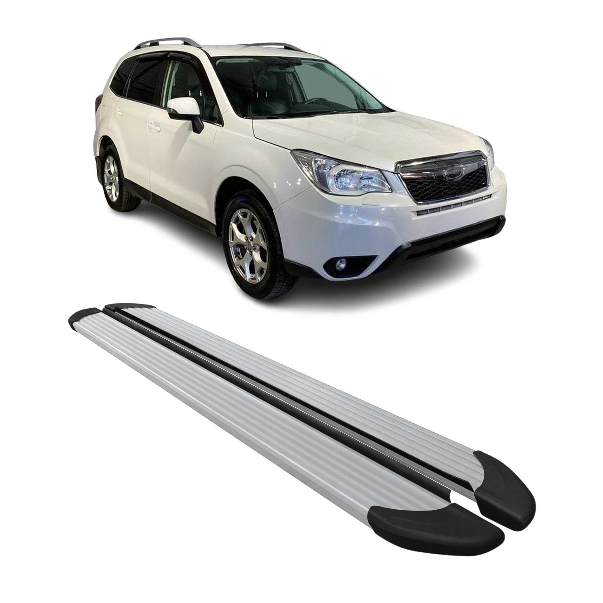 2013-2015 Subaru XV Crosstrek Running Boards Side Steps Silver