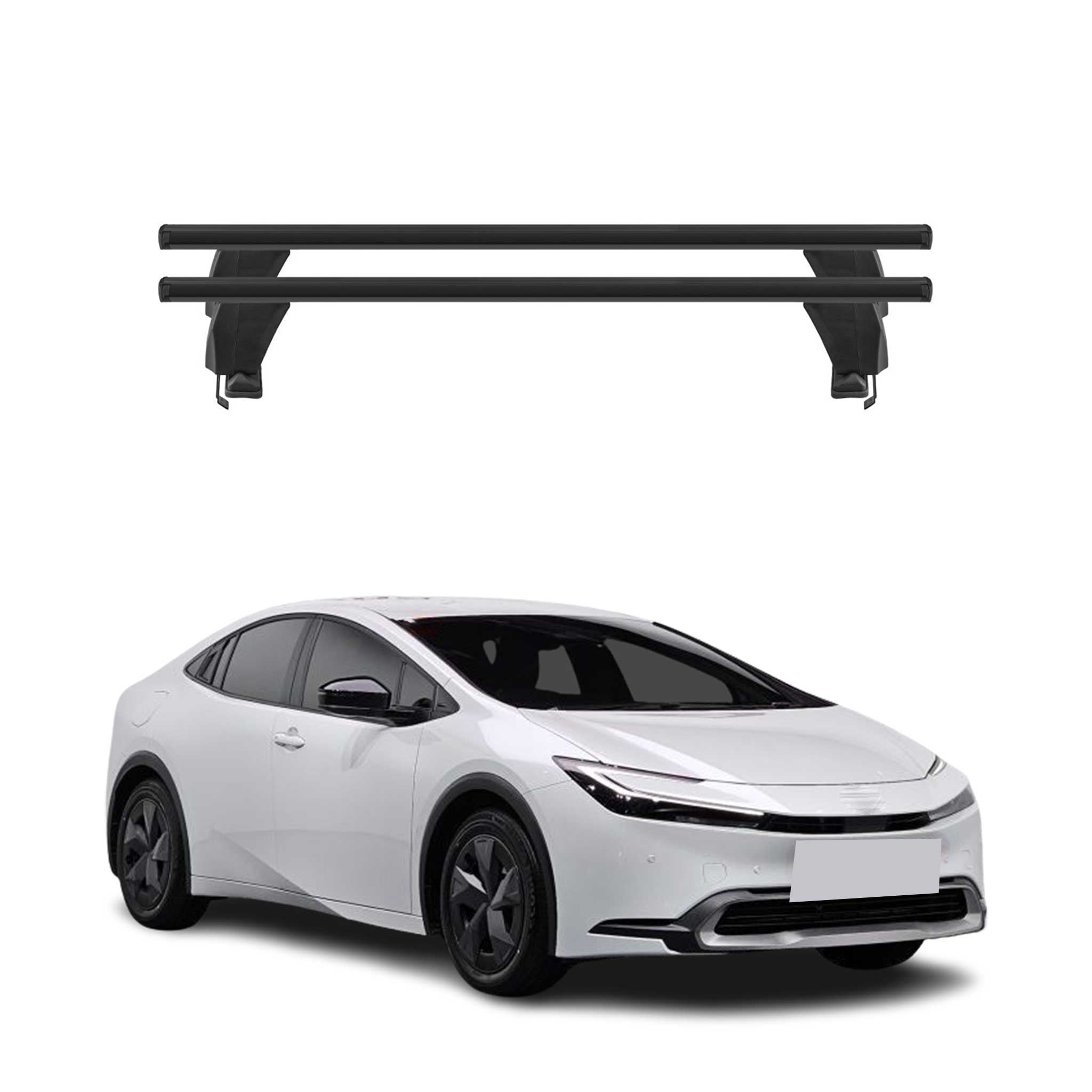 Top Roof Racks Cross Bars Luggage Carrier for Toyota Prius V 2023-2026 Alu Black