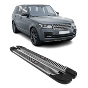 2012-2022 Land Rover Range Rover Vogue Running Boards Side Steps Silver & Black