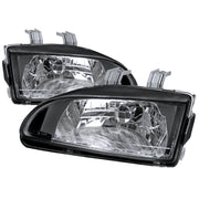 1992-1995 Honda Civic Factory Style Crystal Headlights Matte Black/Clear Lens