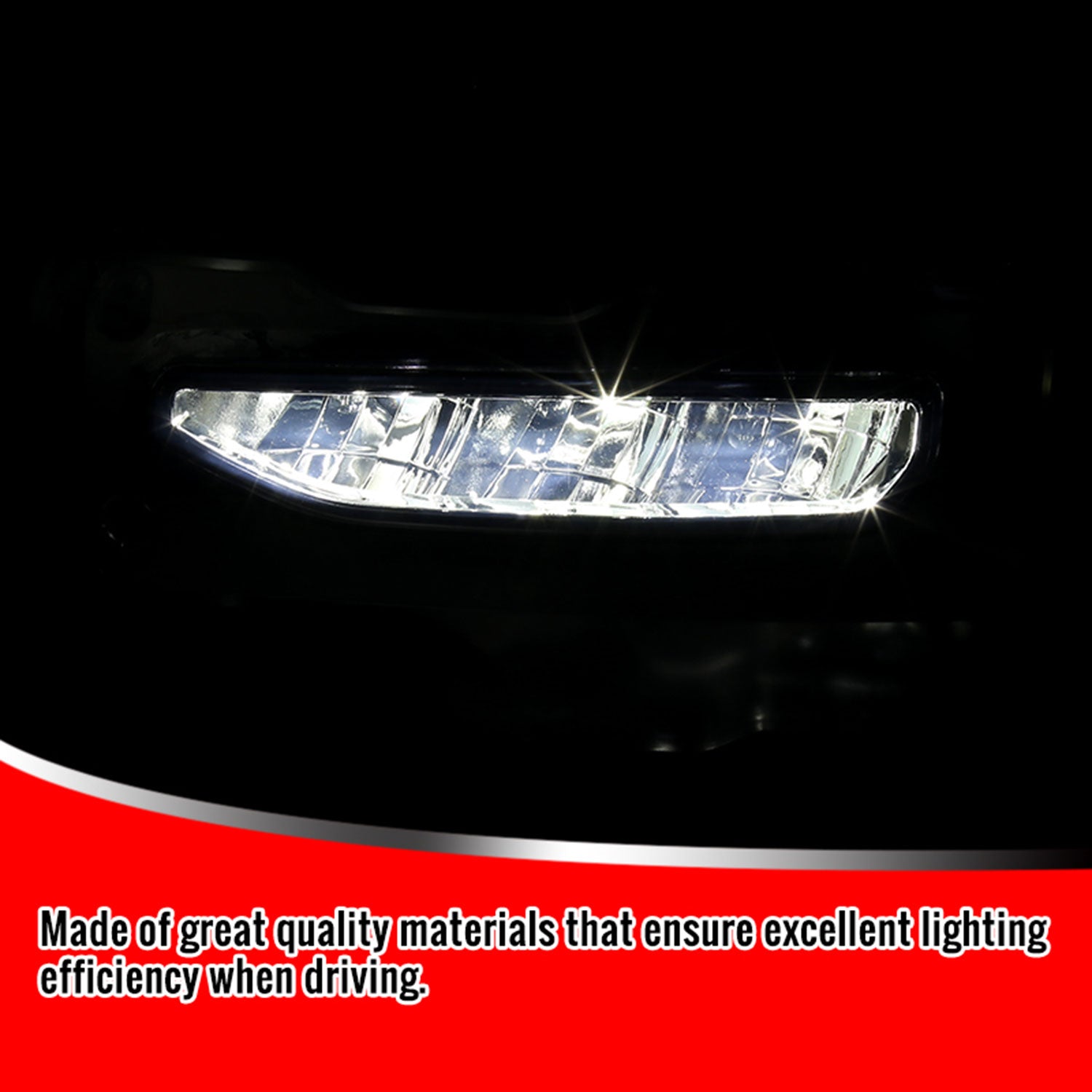 2016-2018 GMC Sierra 1500 6500K LED Fog Lights Kit Chrome Housing/Smoke Lens